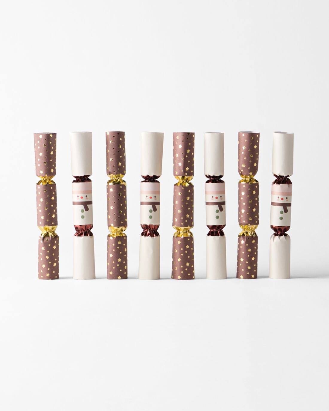 Partycrackers 17cm sneeuwpop - 8 stuks