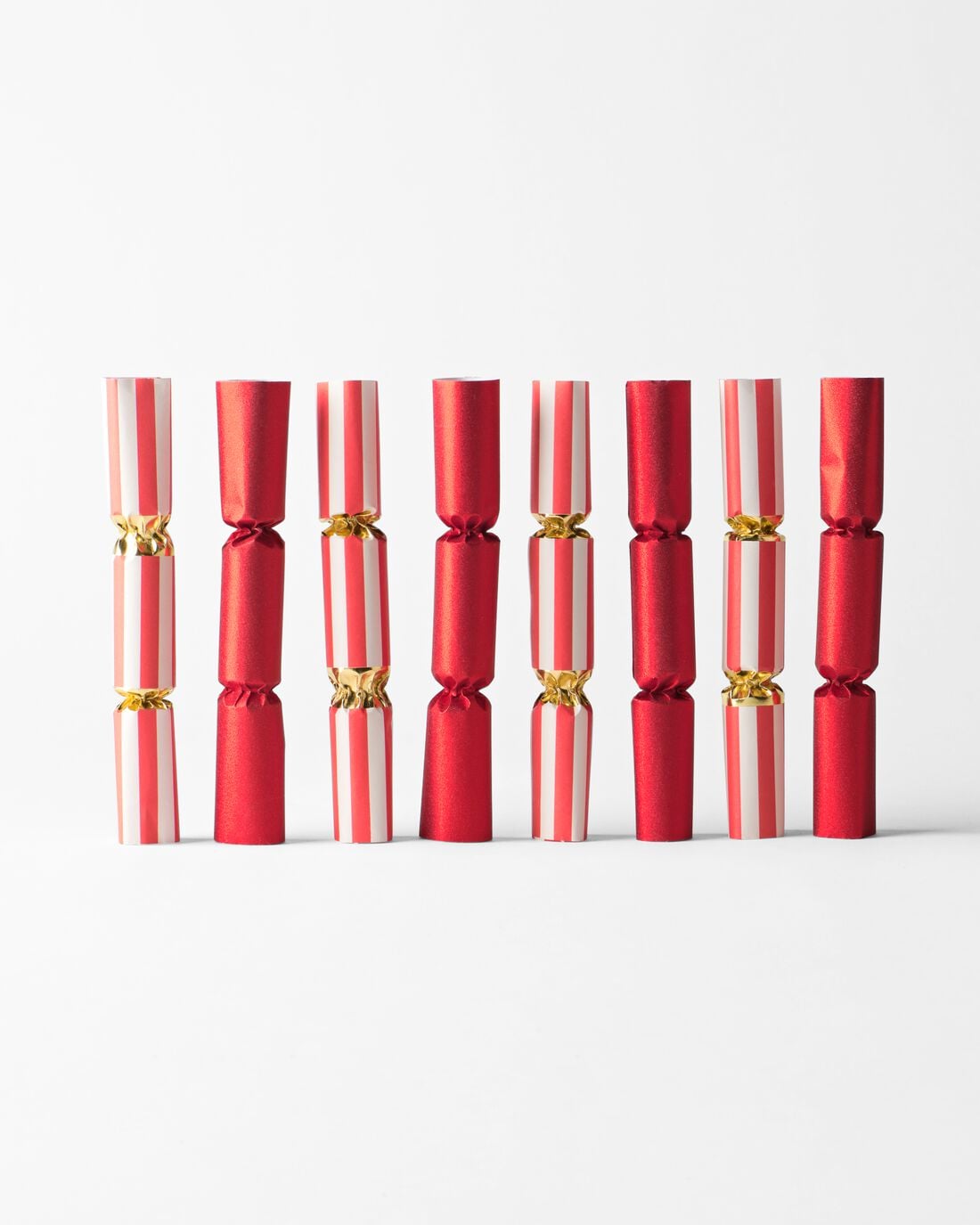 Partycrackers 17cm zuurstokstrepen - 8 stuks