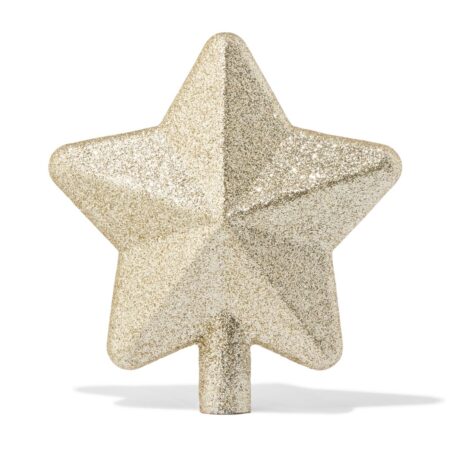 Piek ster 11x6.5x12cm glas goud