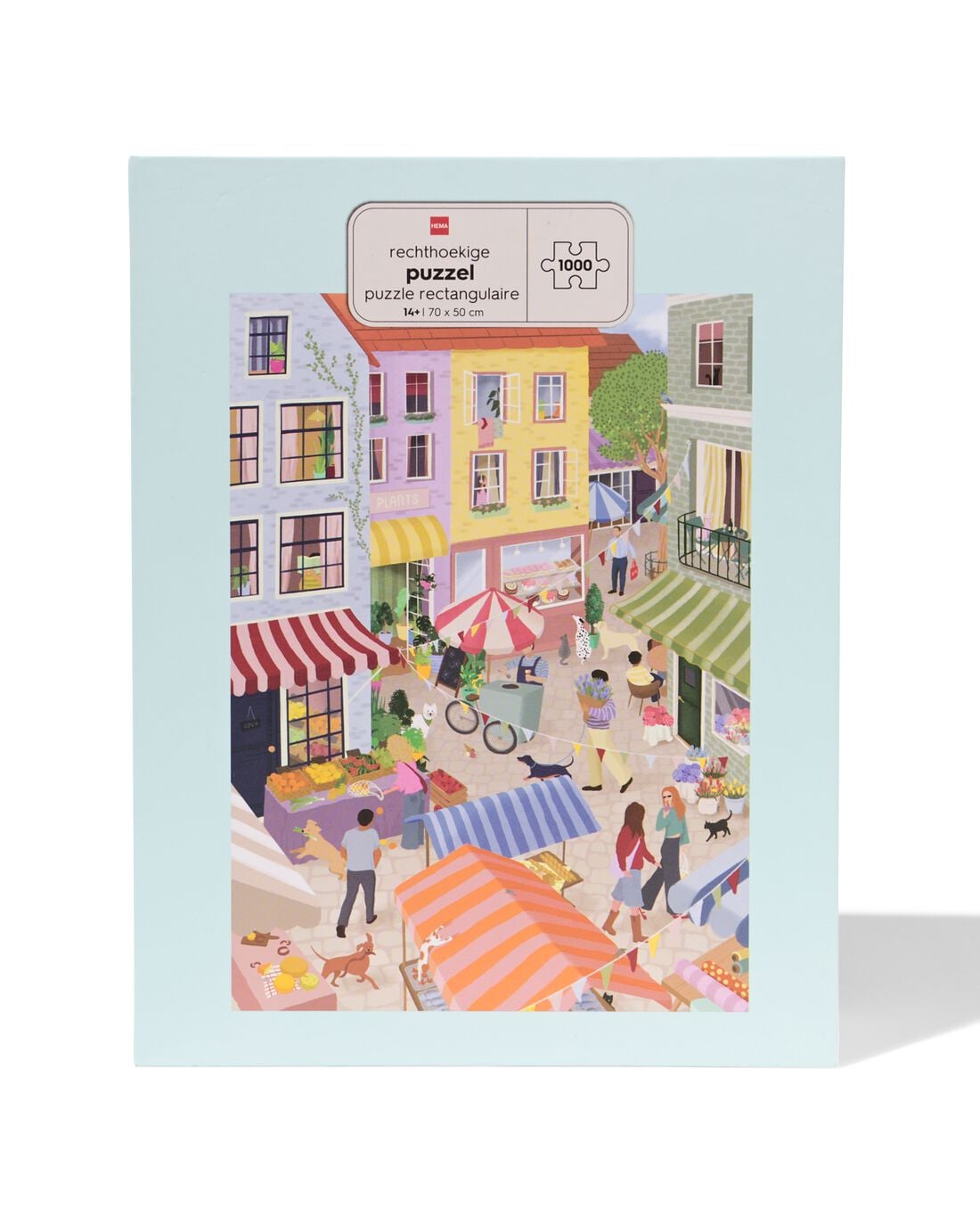 Puzzel 70x50cm 1000 stukjes stadsmarkt