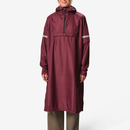 Regenponcho voor volwassenen Puck donkerrood