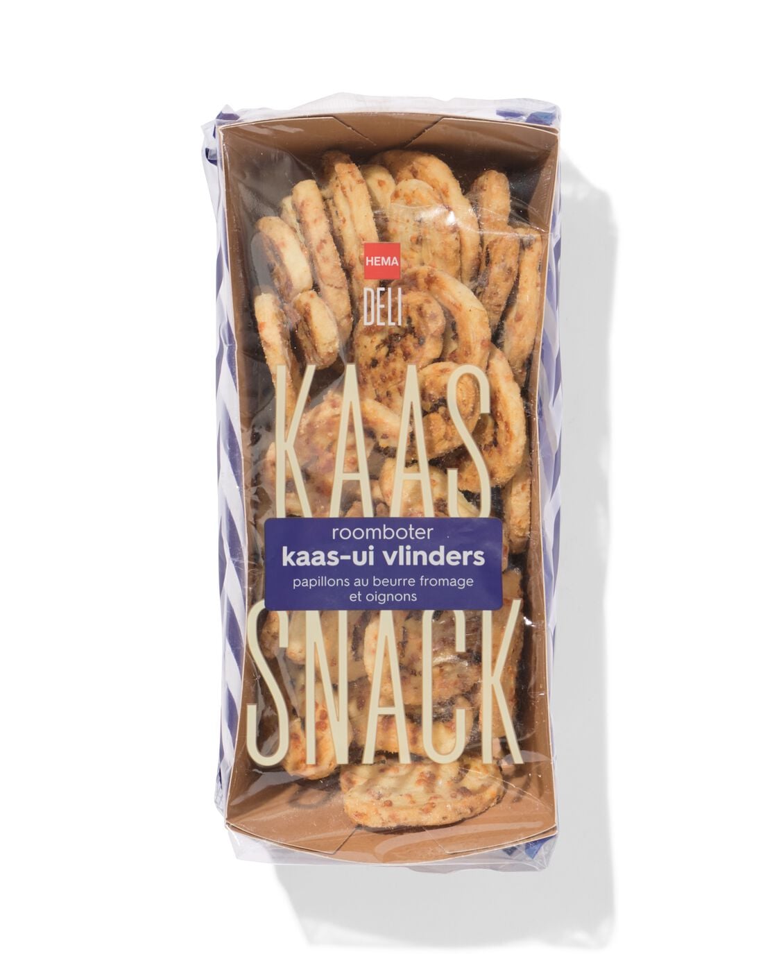 Roomboter bladerdeegzoutjes met kaas en ui 135g
