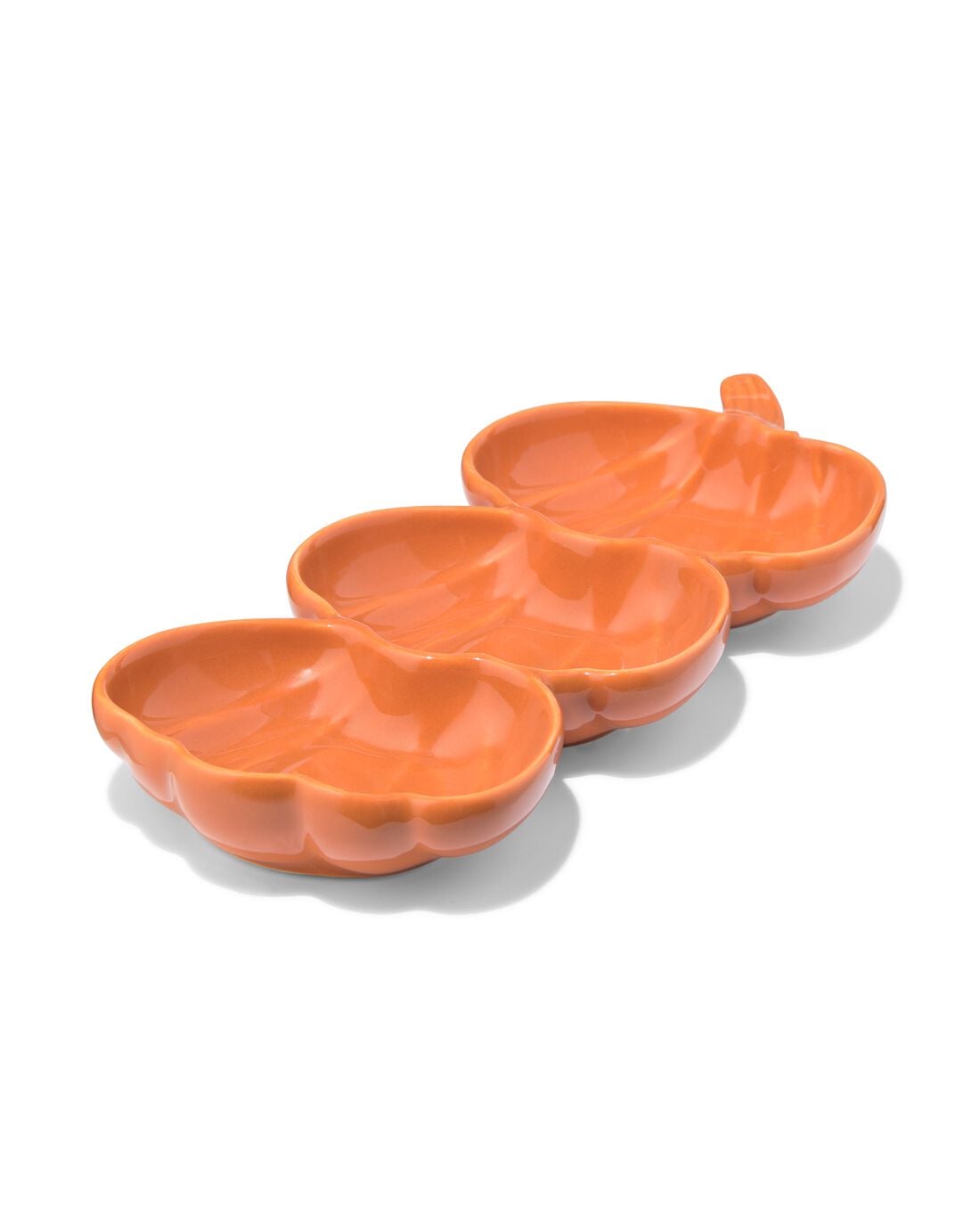Schaaltje 25x10x3cm keramiek pompoen