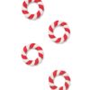 Servetringen ⌀6cm - 4 stuks (rood)