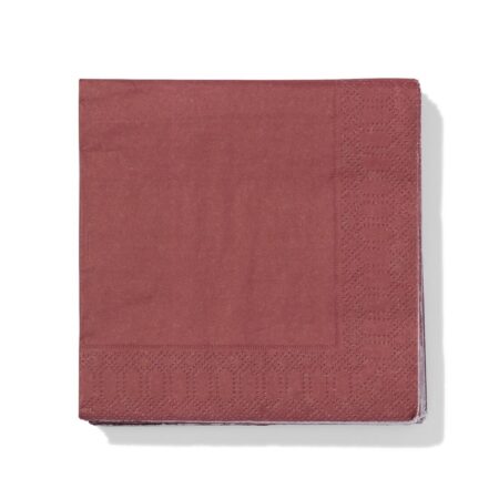 Servetten 24x24cm papier rood - 20 stuks