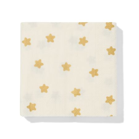 Servetten 24x24cm papier sterren - 20 stuks
