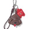 Sleutelhanger hond met sleutelhoes (bruin)