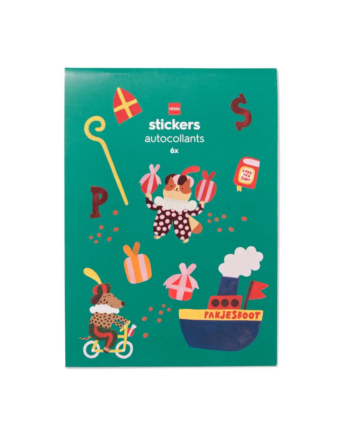 Stickers Sint - 6 stuks