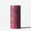 Stompkaars ⌀5x11cm rustiek aubergine