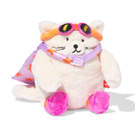 Superheld knuffel kat 18x25x8cm