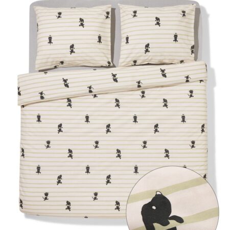 Takkie en Siepie dekbedovertrek 240x200/220cm zacht katoen (beige)