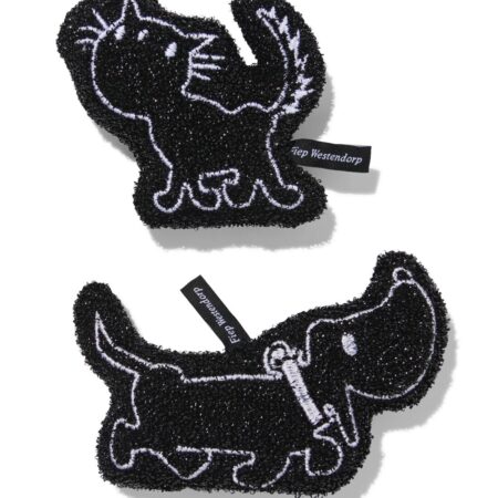 Takkie en Siepie schuursponsset - 2 stuks (zwart/wit)