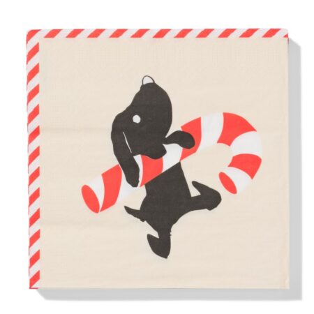 Takkie en Siepie servetten 33x33cm papier - 20 stuks (gebroken wit)