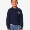 Takkie kindertrui gebreid donkerblauw