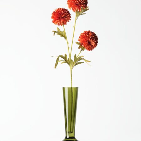 Vaas ⌀8x20cm Zwier glas groen