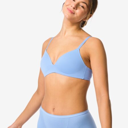 Voorgevormde bh zonder beugel micro blauw
