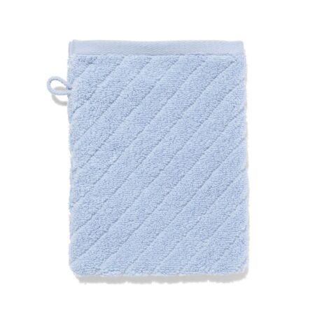 Washandje 16x21cm zware kwaliteit diagonaal ijsblauw