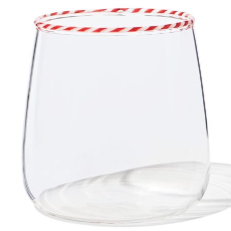 Waterglas 390ml met zuurstok rand - 2 stuks