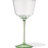 Wijnglas 220ml glas gekleurde steel (groen)
