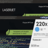 HP 220X LaserJet Toner Cyaan (2 stuks)