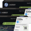 HP 220X LaserJet Toner Cyaan (3 stuks)