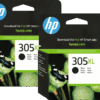 HP 305XL Cartridge Zwart (2 stuks)