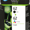 HP 62 Cartridges Combo Pack