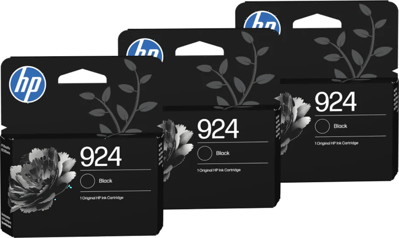HP 924 Cartridge Zwart Triple Pack