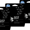 HP 937 Cartridge Zwart Triple Pack
