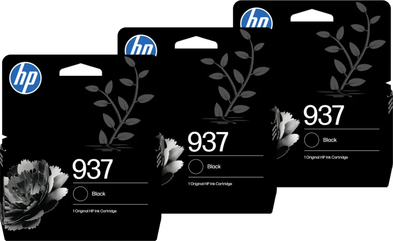 HP 937 Cartridge Zwart Triple Pack