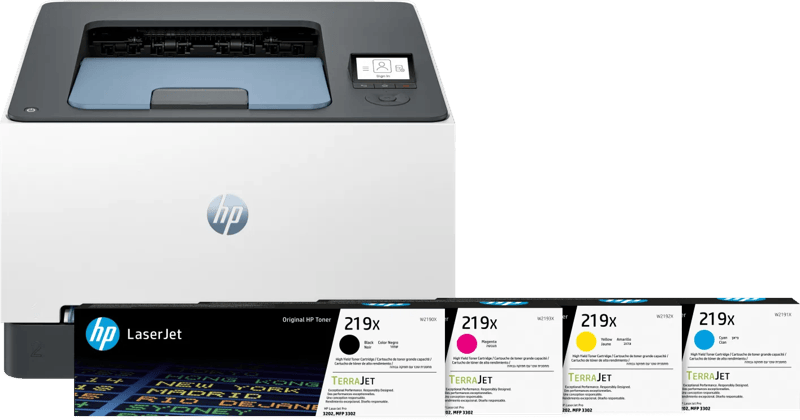 HP Color LaserJet 3202dw + 1 set extra XL toners