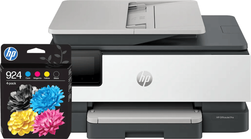 HP OfficeJet Pro 8124e + 1 set extra cartridges