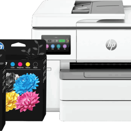 HP OfficeJet Pro 9730 + 2 zwarte + 2 kleuren cartridges