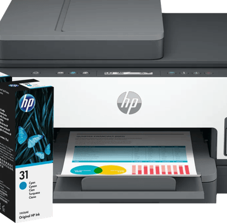 HP Smart Tank 7307 + extra 1 set extra inktflesjes