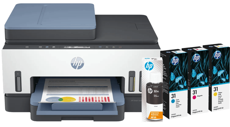 HP Smart Tank 7605 + 1 set extra inkt