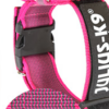 Halsband met handvat en tekstlabel - Roze - 40mm x 38-53cm