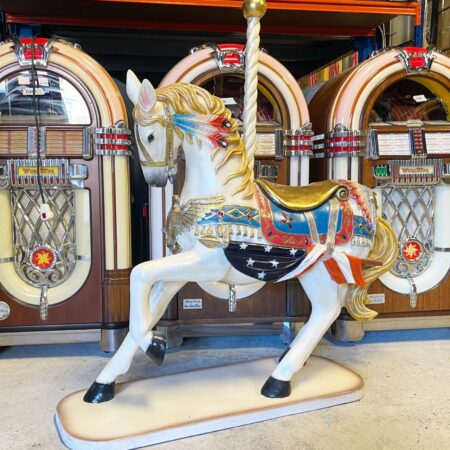 Handgeschilderd Kermispaard / Carrouseaard - Resin - 157 cm hoog (LP) | The Dutch Pickers