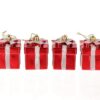 Hangdeco cadeautje 4-delig rood | HBX natural living