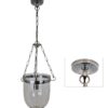 Hanglamp Bell Jar Antiek Zilver