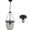 Hanglamp Bell Jar Antiek Zwart