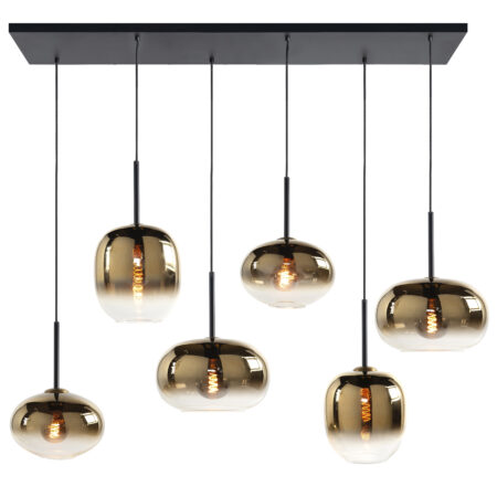 Hanglamp Bellini 6-lichts goud