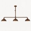 Hanglamp Billiards 3 Antiek Donker Koper