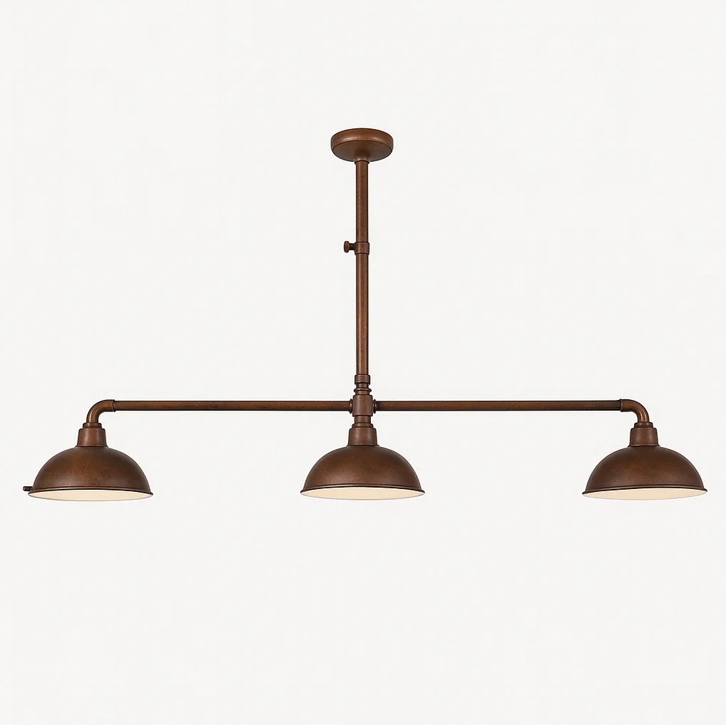 Hanglamp Billiards 3 Antiek Donker Koper