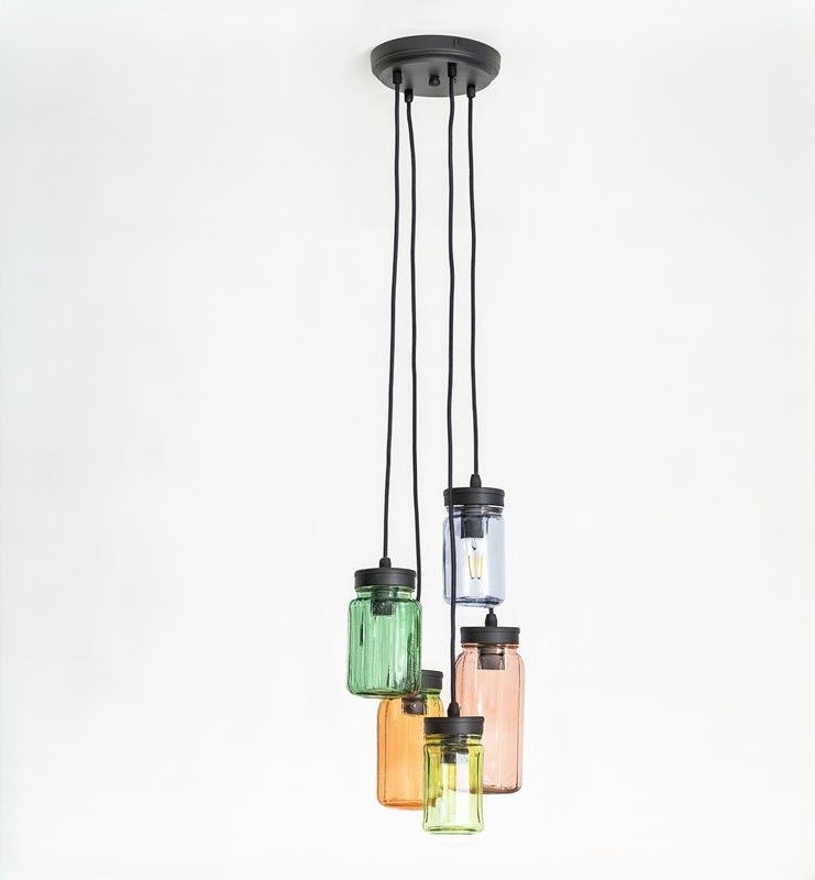 Hanglamp Jar 5 antiek zwart