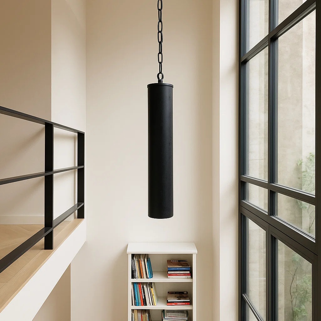 Hanglamp Tube XXL Antiek Zwart Ø7