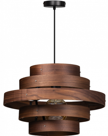 Hanglamp Walnut 5 rings
