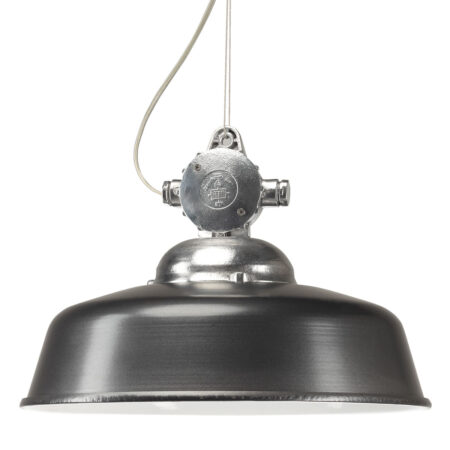 Hanglamp aan Ketting Detroit Industrie Aluminium met Antraciet Deksel
