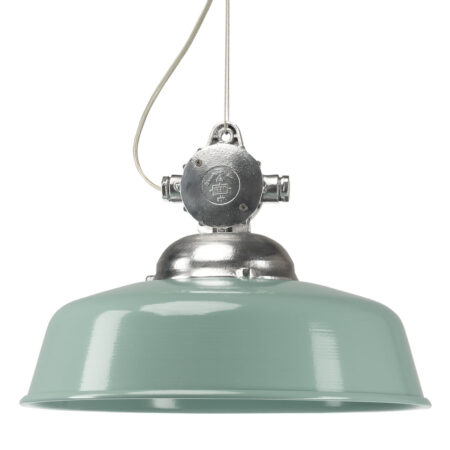 Hanglamp aan Ketting Detroit Retro Aluminium met Groene Deksel