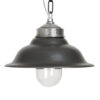 Hanglamp aan Ketting Porto Fino Aluminium met Antraciet Deksel