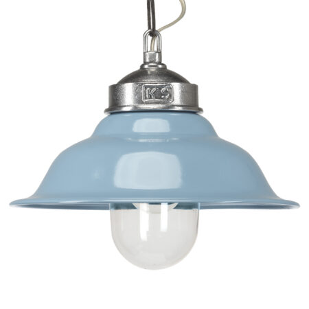 Hanglamp aan Ketting Porto Fino Aluminium met Blauw Deksel